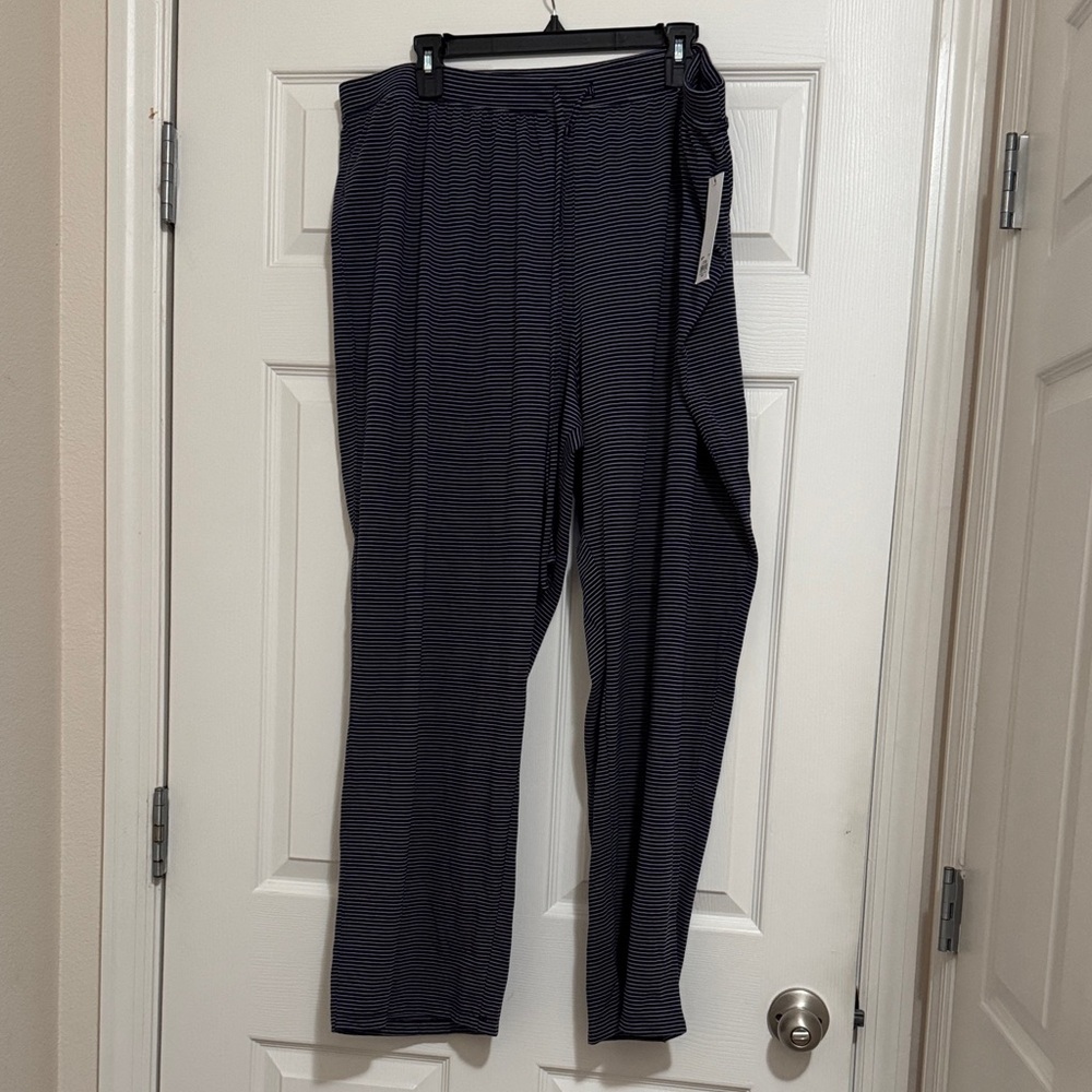 Sonoma Black and White Striped Wide Leg Pants